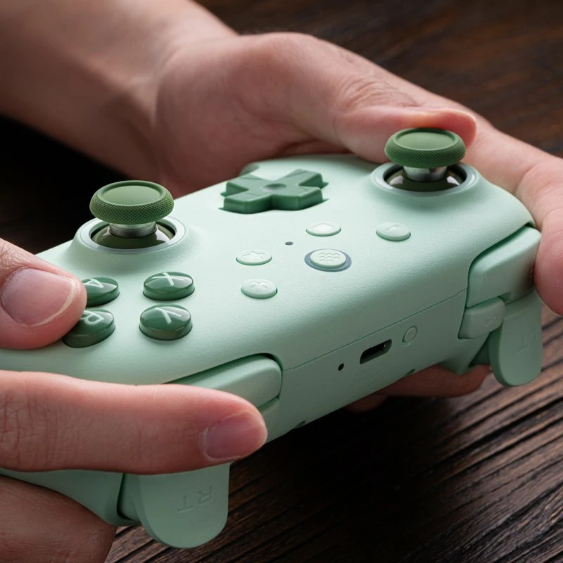 Kontroller lojërash 8BitDo Ultimate 2C RET00471, wireless Bluetooth/2.4GHz, Hall Effect, USB-C, mint