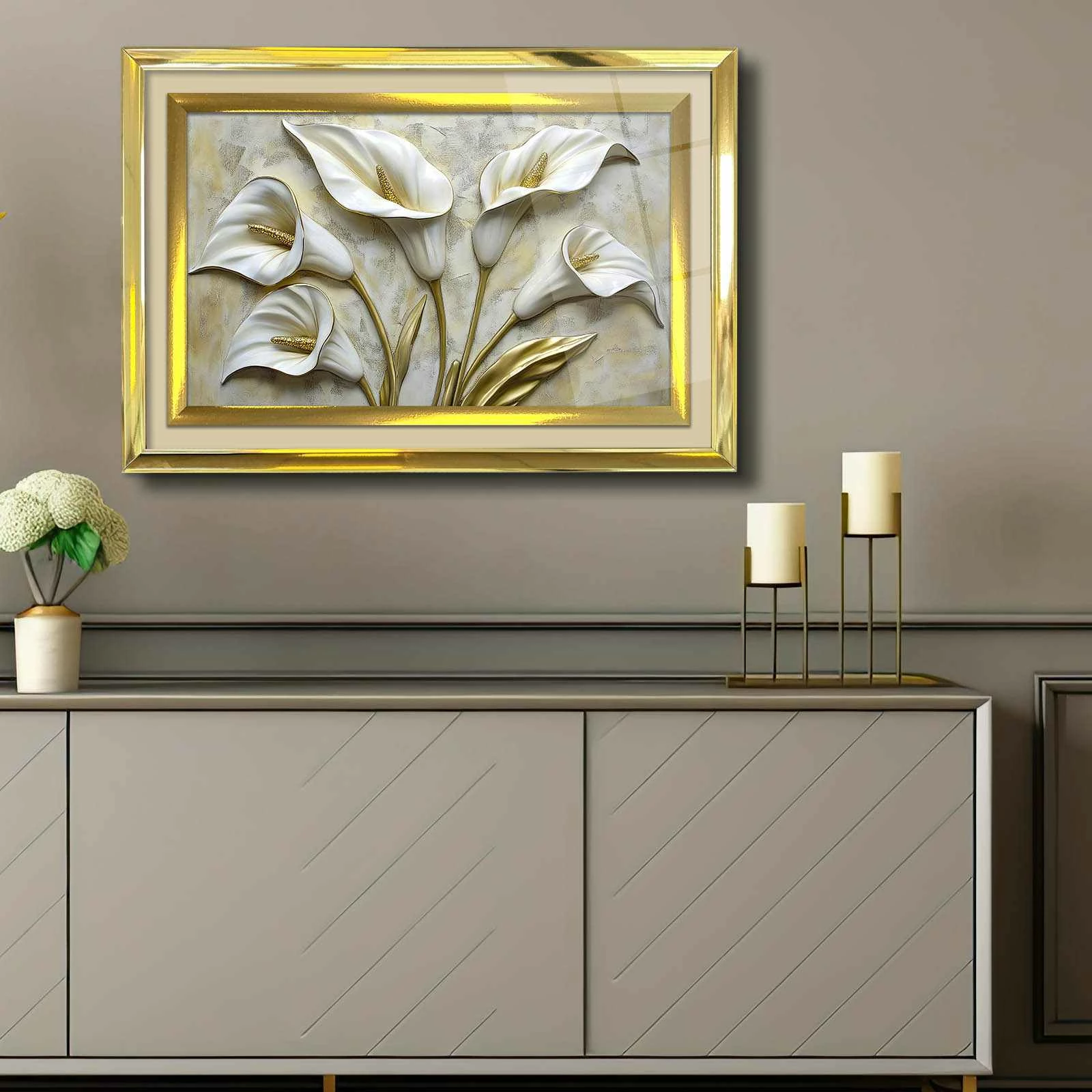 Pikturë dekorative me kornizë, Wallity, 4363Kromaltınct - 029, shumëngjyrëshe, 43x65cm