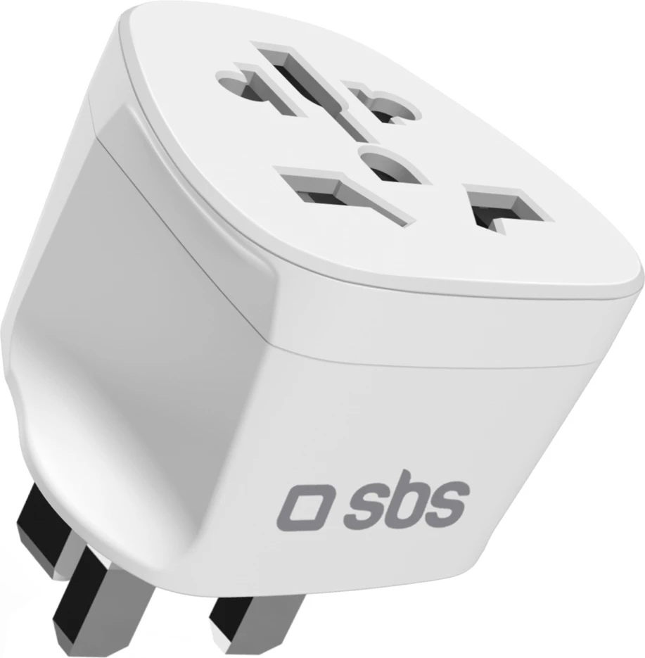 Adapter udhëtimi, SBS, hyrje prizë UK në dalje universale, 10 A 2500 W, e bardhë