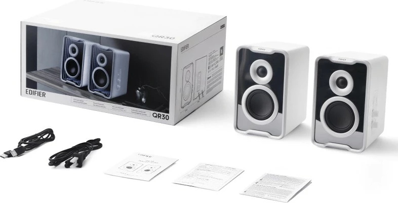 Altoparlantë Edifier QR30, Bluetooth, RGB, të bardha