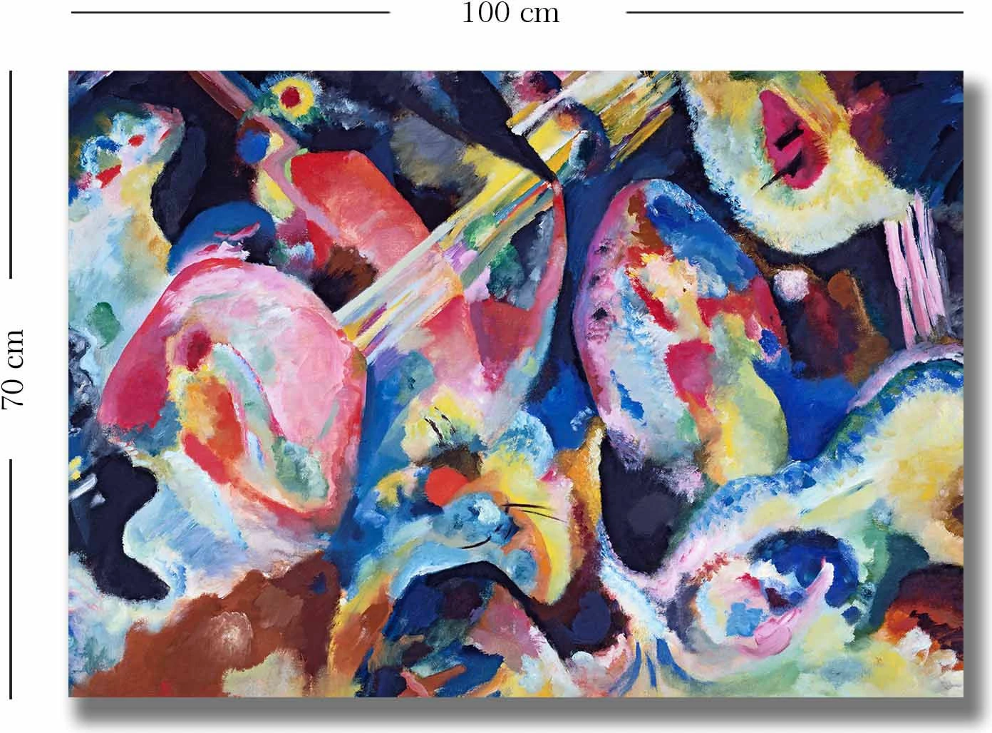 Pikturë dekorative në kanavacë Wallity, 70100KANDINSKY029, shumëngjyrëshe, 70x100cm