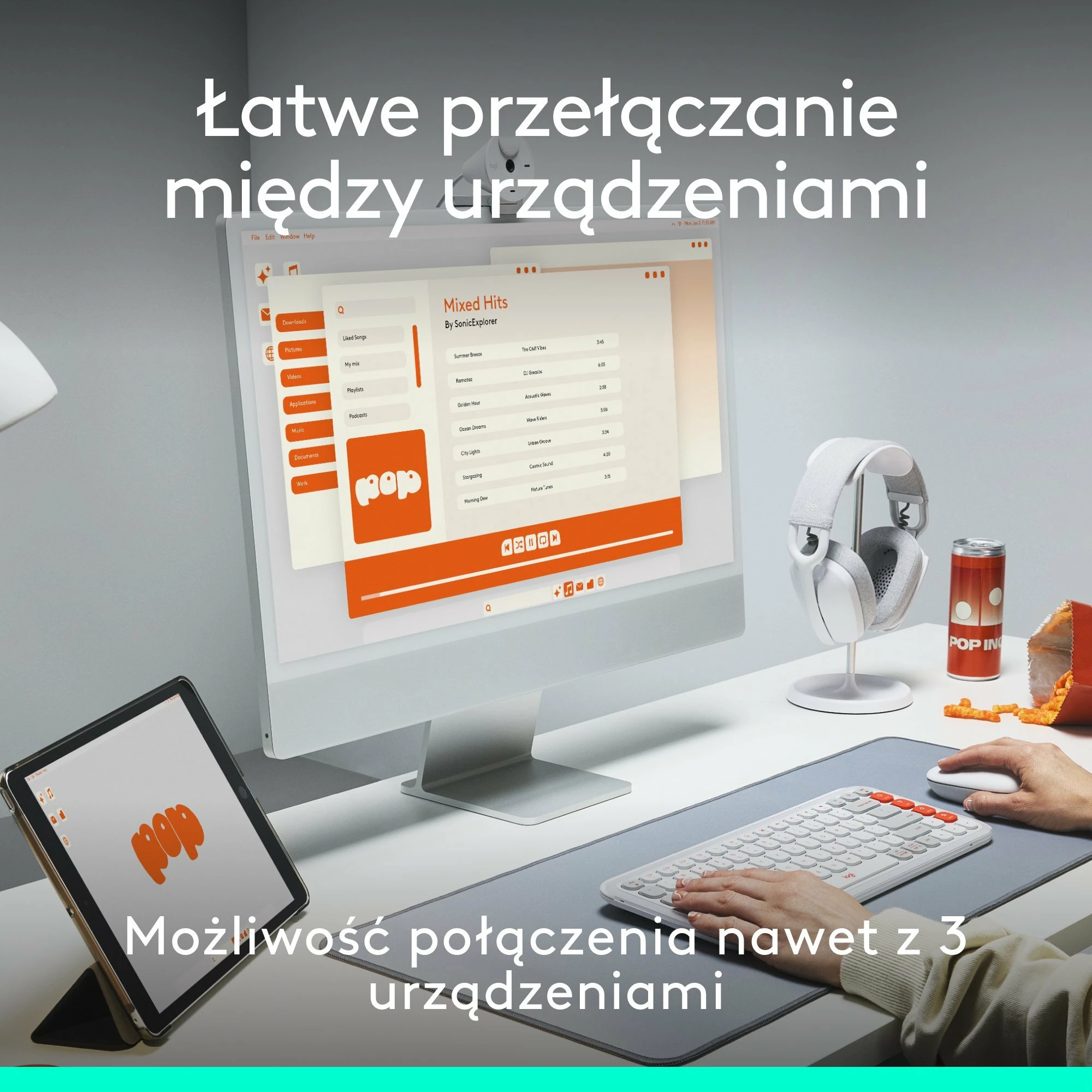 Set tastierë + maus Bluetooth Logitech POP Icon Combo 920-013142, rozë