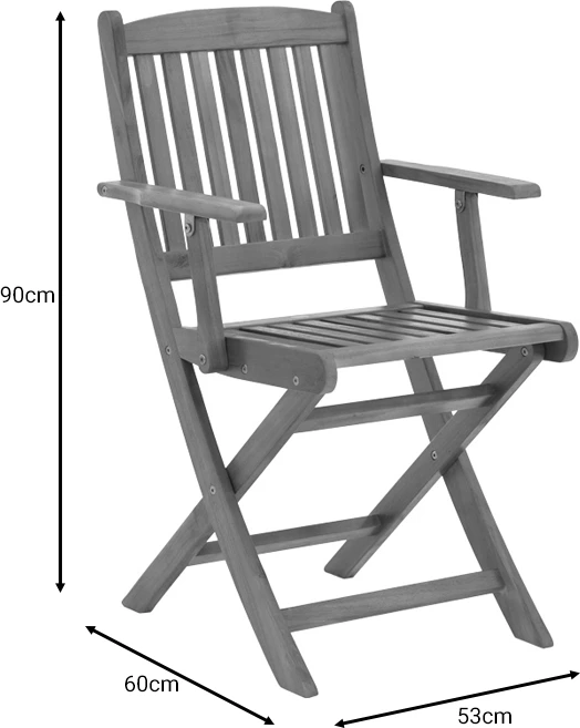 Tavolinë me karrige Recofly-Jaybo set prej 5 copash, dru akacie natyral, 100x65x72cm