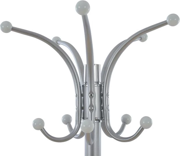 Stendë për kapela/pallto metalike, FH0038.40, rrotulluese, argjendi, me mermer, 37x170 cm