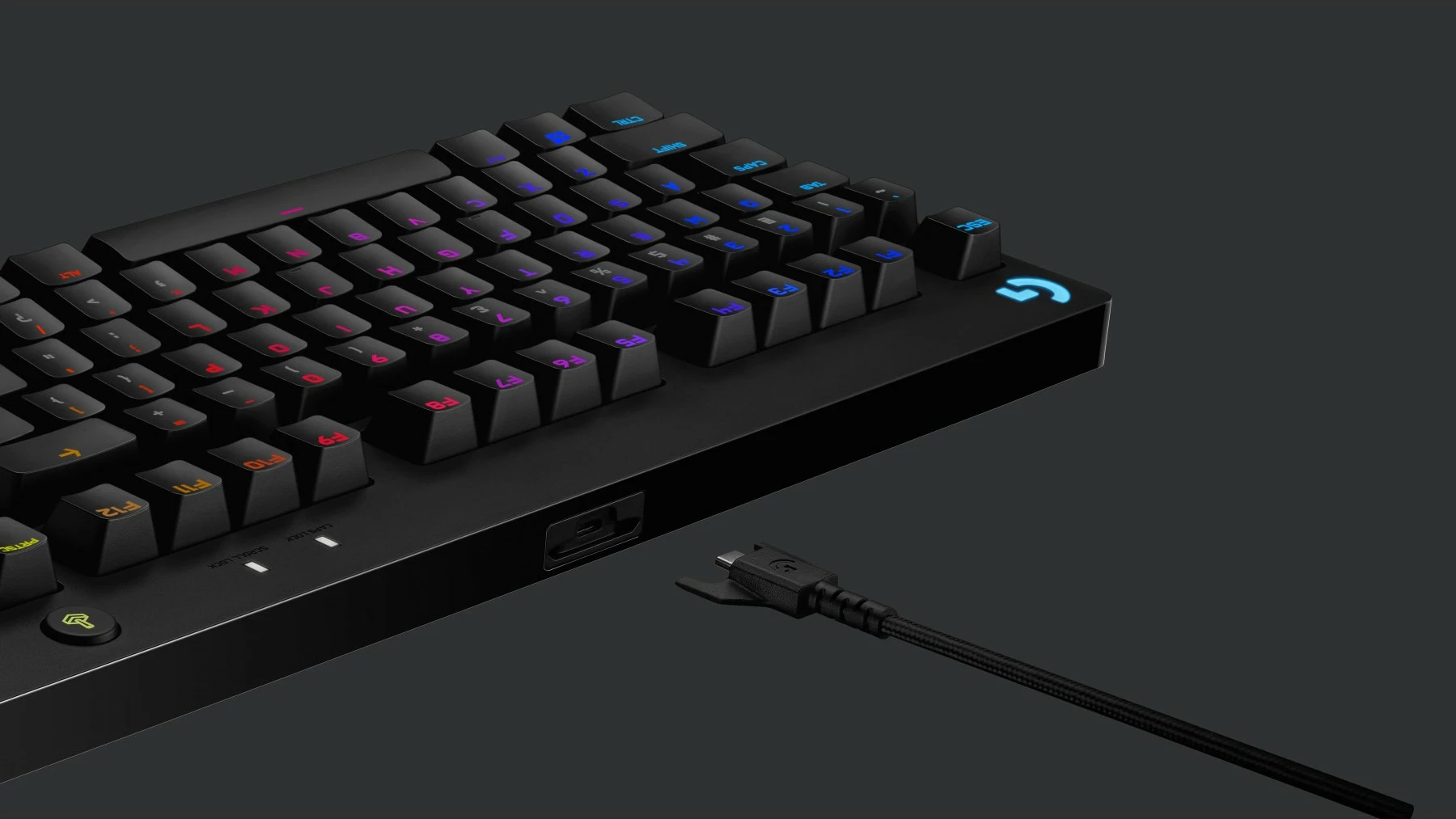 Tastierë mekanike Logitech G PRO, Tenkeyless, RGB LED, e zezë