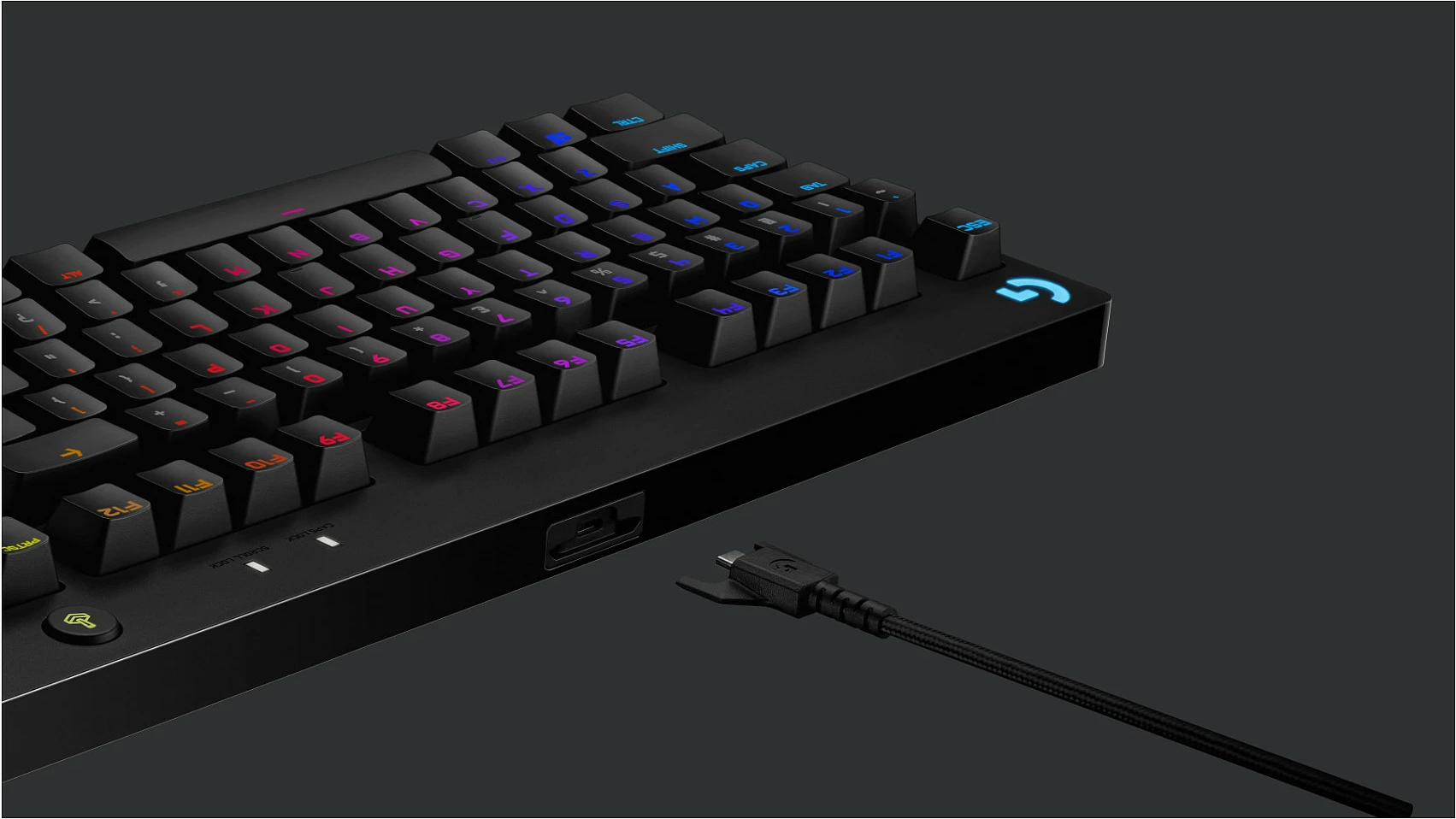 Tastierë mekanike Logitech G PRO, Tenkeyless, RGB LED, e zezë