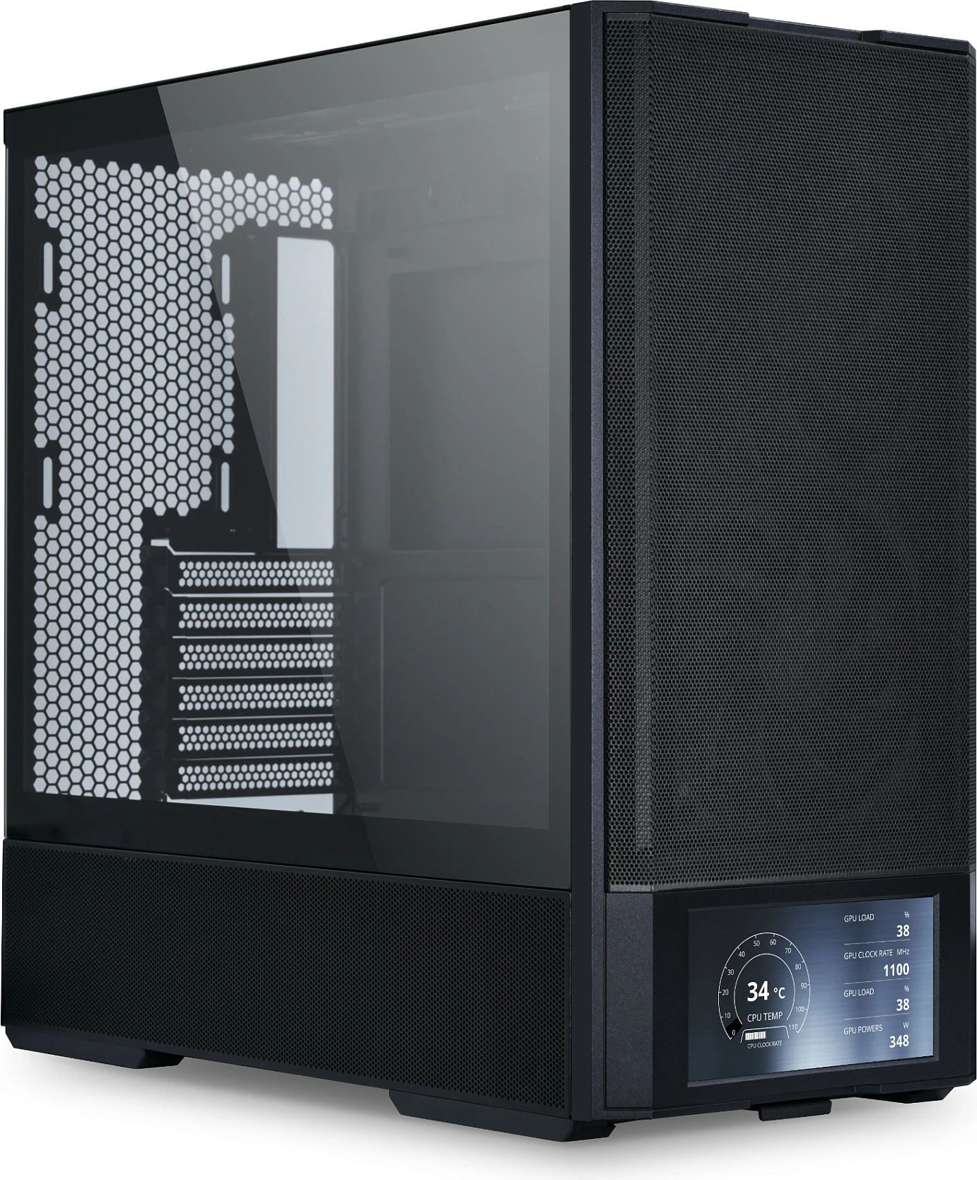 Kasë Lian Li LANCOOL 207 DIGITAL, midi-tower, panel xhami, e zezë
