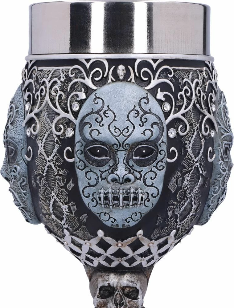 Mug koleksionist NEMESIS NOW Harry Potter Death Eater, resinë me insert inox, zi/gri