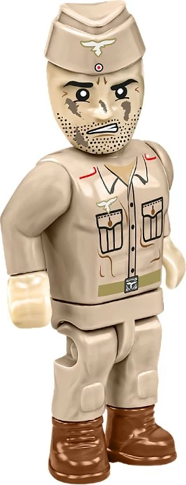 Set lodrash ndërtimi, Cobi, 8.8 cm Flak 18 (COBI-3141), 232 pjesë, shkallë 1:35, me figurë, ngjyrë shkretëtire