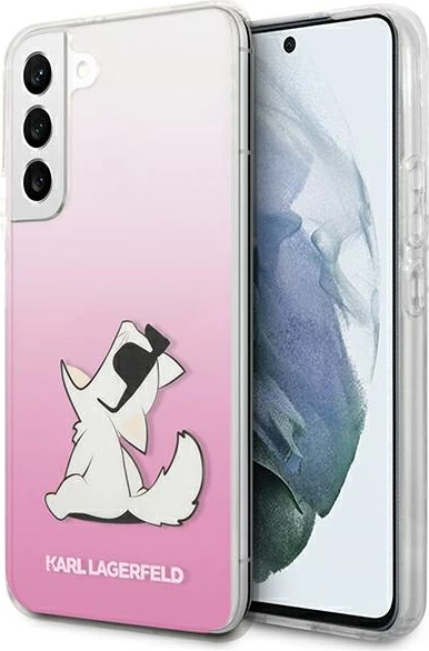 Mbështjellës Karl Lagerfeld Choupette Eat për Samsung Galaxy S22+, Rozë