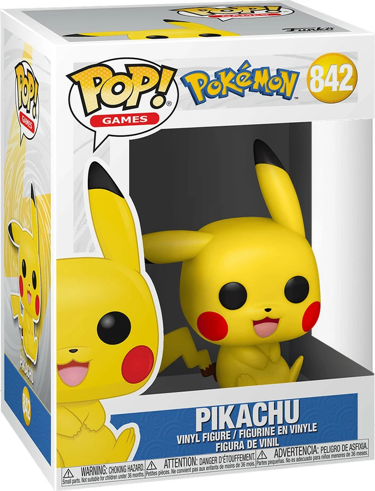 Figurinë koleksionuese Funko POP! Games Pokémon Pikachu (Sitting), vinyl