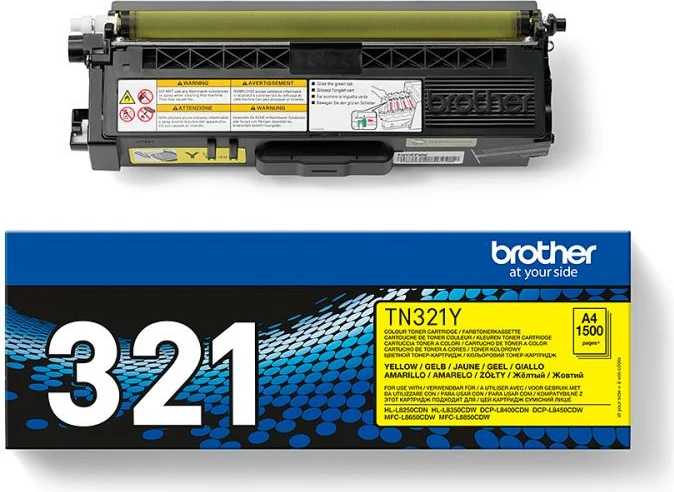 Toner, Brother TN-321Y, origjinal, rendiment 1.1k-1.7k faqe, i verdhë