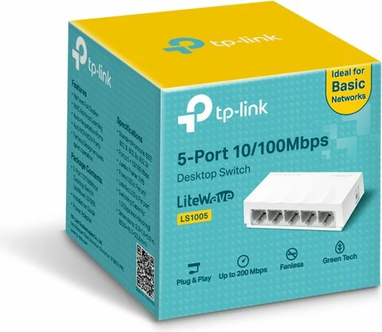 Switch TP-LINK LS1005, 5-port 10/100Mbps, i bardhë