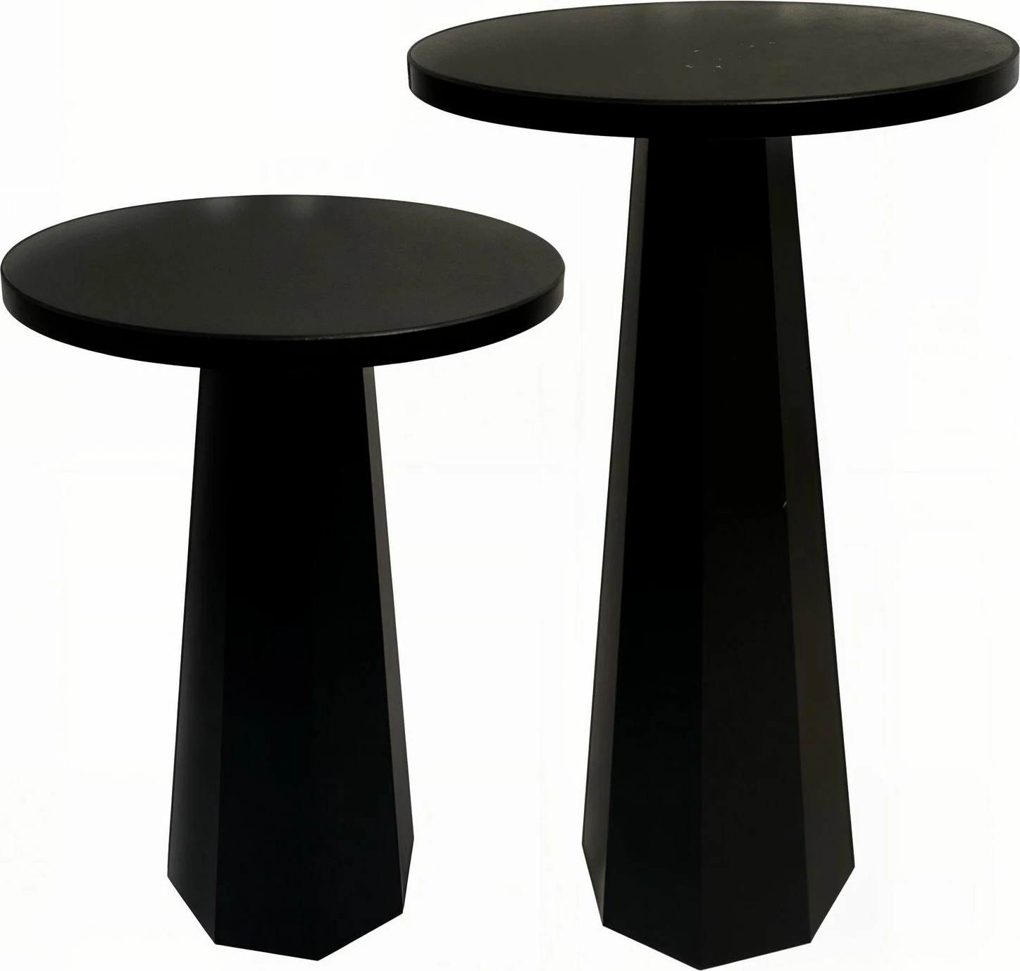 Set tavolinash kafeje Skye Decor, Lilyum (57 + 47), e zezë
