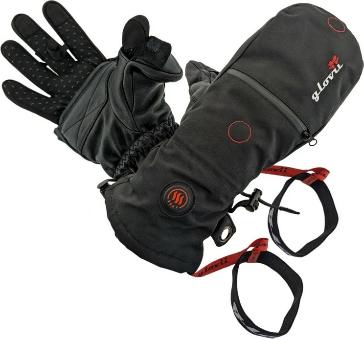 Dorëza të ngrohura 2-në-1 Glovii GS21XL, XL, me mbulesë të izoluar, touchscreen, set me 2x bateri 2100mAh + karikues + çantë, të zeza