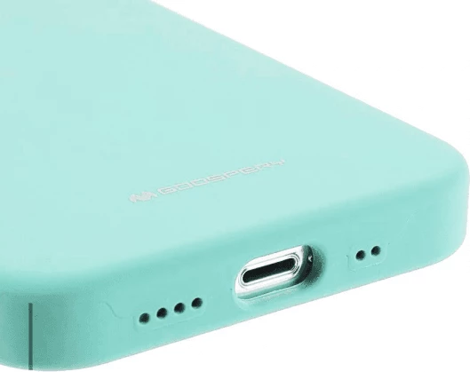 Mbështjellës silikoni Goospery Soft Feeling për iPhone 15 Pro Max, mint
