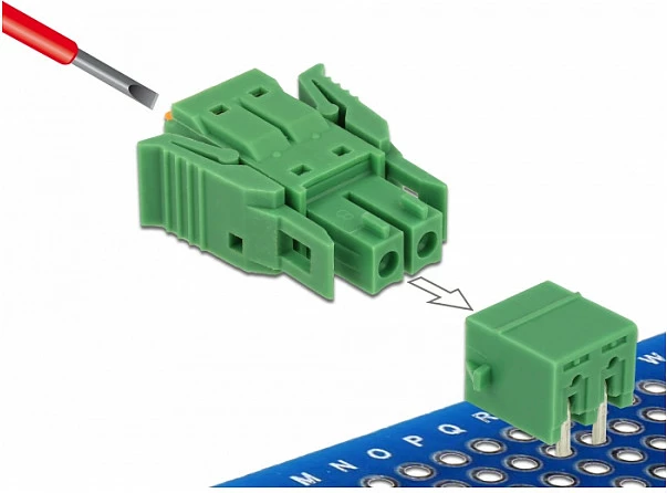 Bllok terminali DeLOCK 65952 për PCB, AWG 24-12, 8.45 x 9.05 x 6.95 mm, i gjelbër
