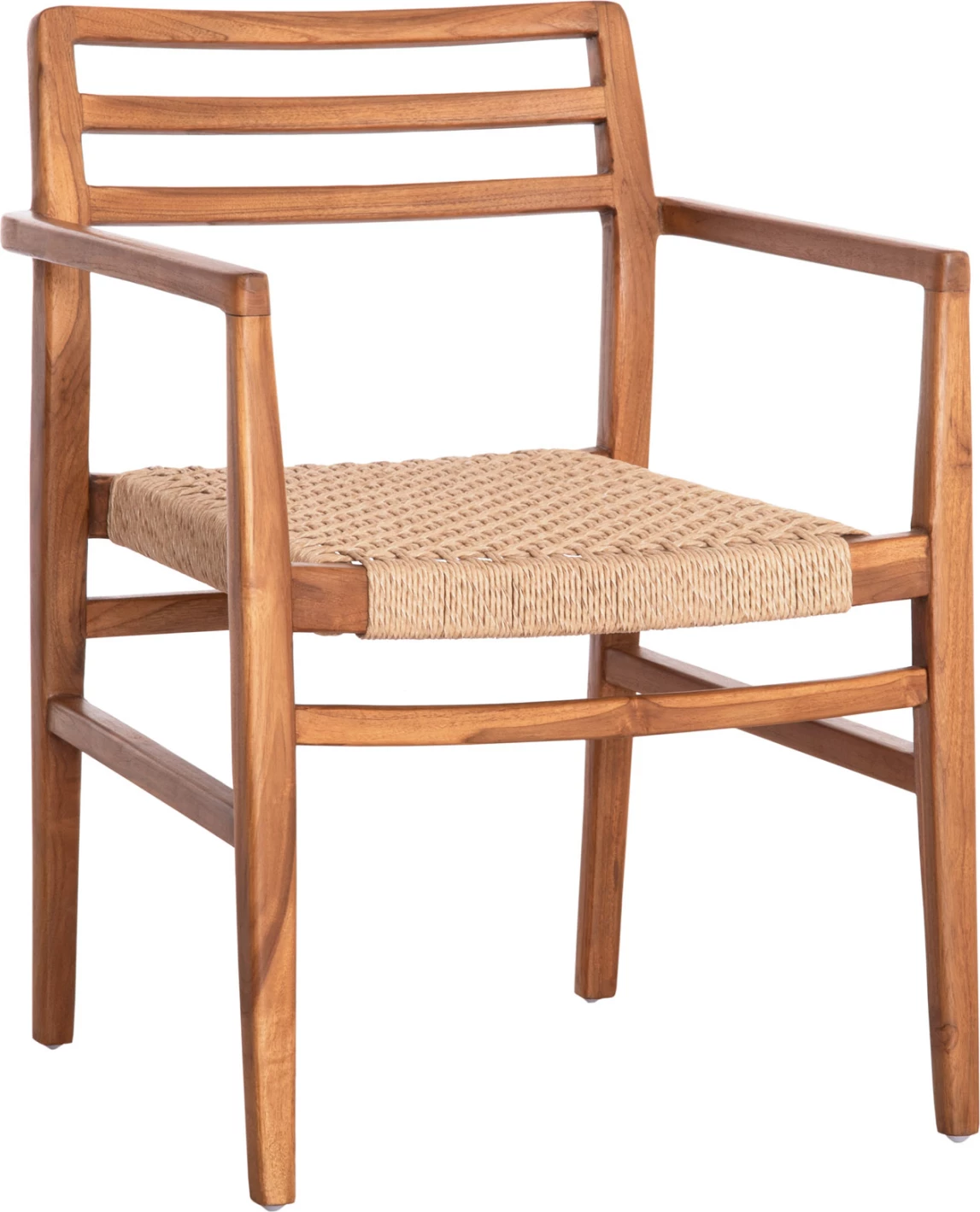 Karrige për ngrënie, HERRIN, dru tik, litar VIRO, 58x56x80H cm