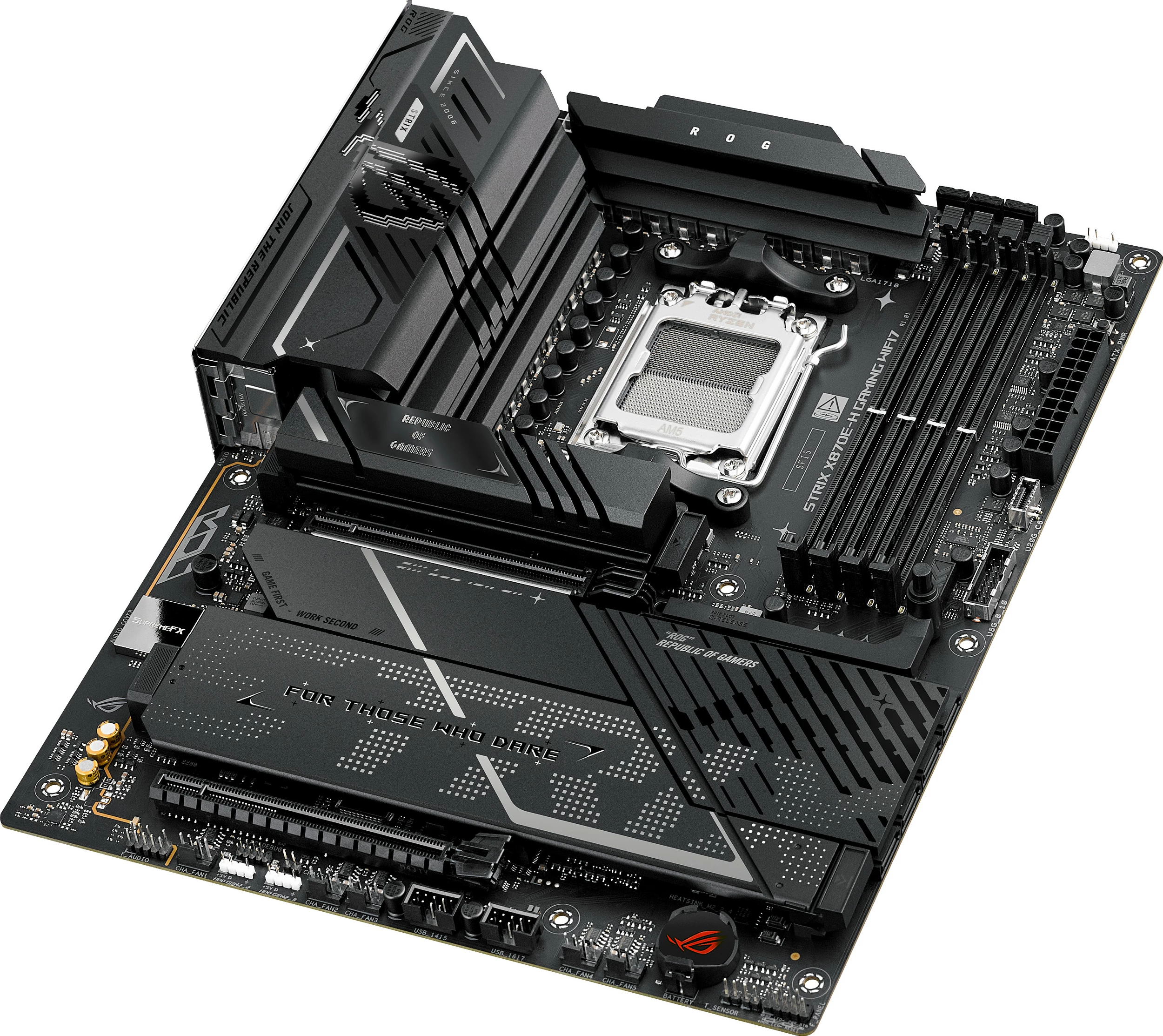 Pllakë amë ASUS ROG STRIX X870E-H GAMING WIFI7, Socket AM5, ATX, DDR5 deri 256GB, e zezë