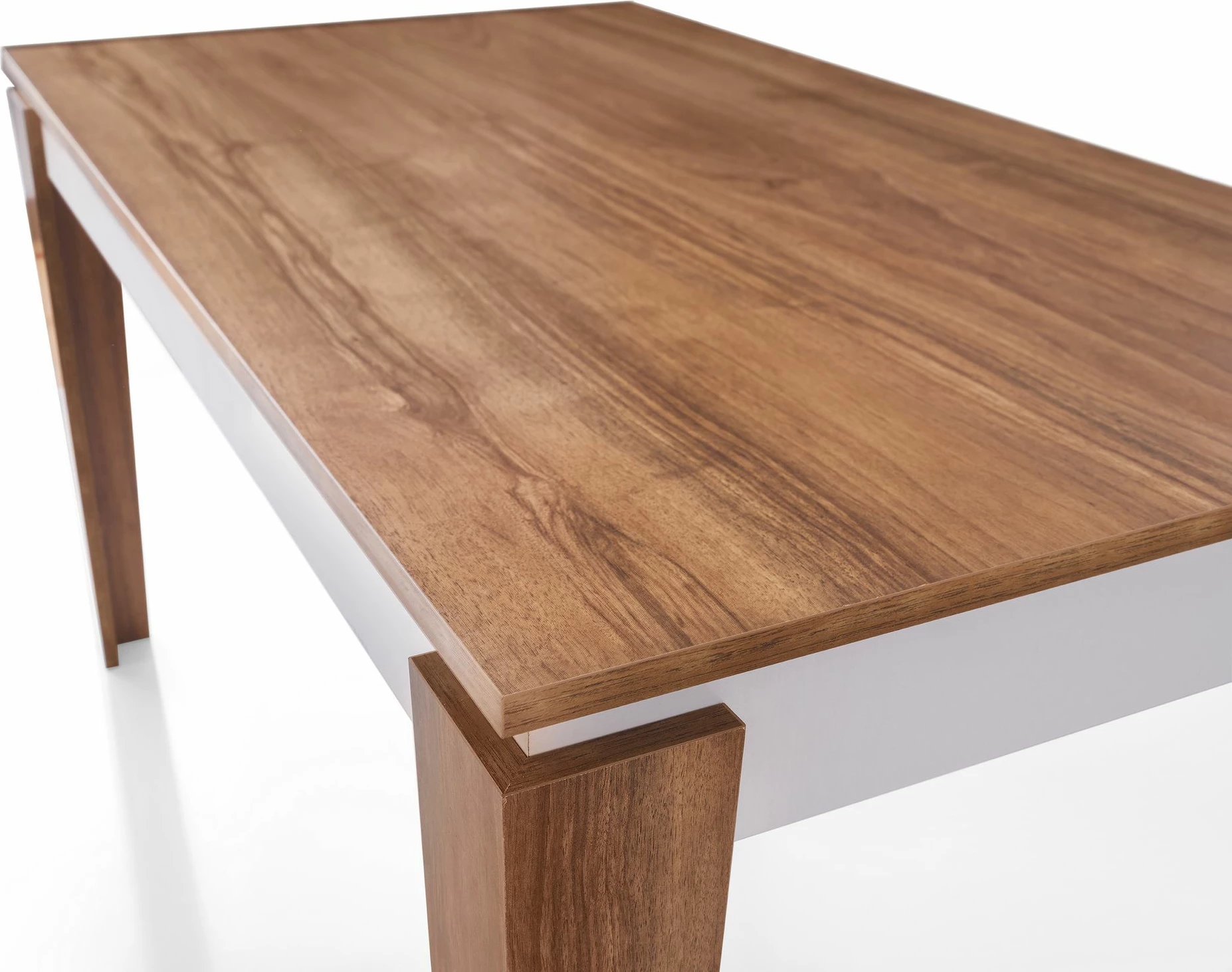 Tavolinë ngrënieje Skye Decor, Asos - 2972, ngjyrë arre dhe e bardhë