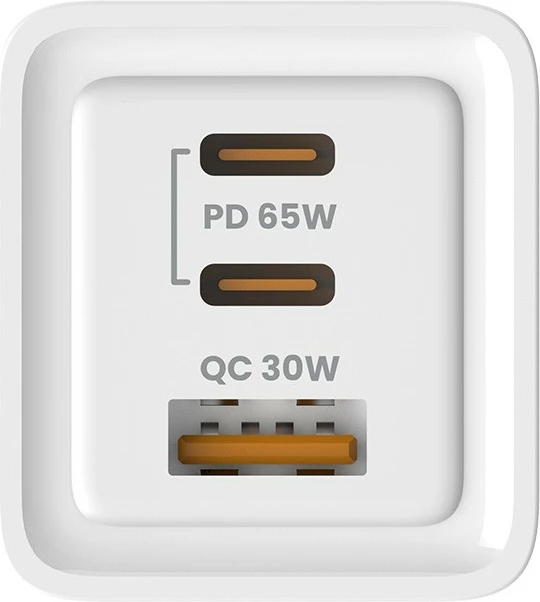 Mbushës muri Savio LA-07, 65W, GaN, 2x USB-C, 1x USB-A, i bardhë
