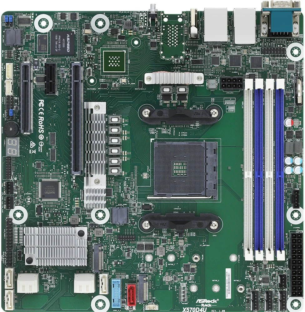 Pllakë amë Asrock X570D4U, Socket AM4, micro ATX