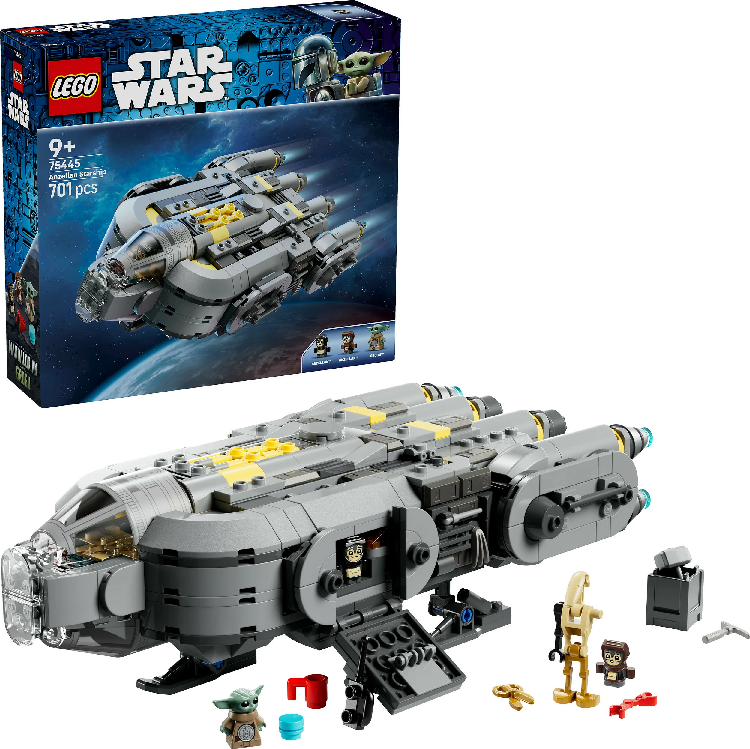 Set ndërtimi LEGO Star Wars 75445 Anzellian Starship, 701 pjesë, shumëngjyrësh