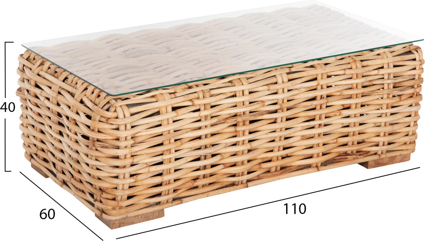 Set salloni për jashtë TROPEL FH11941, 3 pjesë, ratan natyral & jastëkë të bardhë