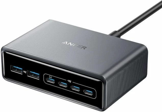 Karikues desktop ANKER Prime A2683341 200W GaN 6 porta USB (4x USB-C, 2x USB-A), gri e errët