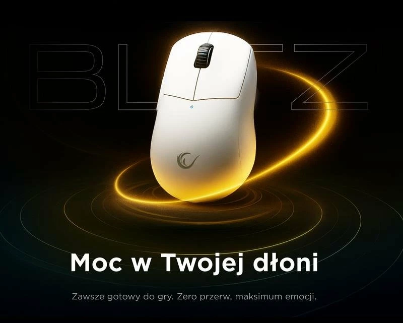 Maus Rampage Blitz Ultimate BLITZ-WHITE 30000 DPI 8000 Hz wireless/USB-C i bardhë set me receiver 8K + kabllo 1.6 m