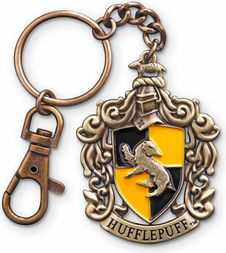 Varëse çelësash Noble Collection Harry Potter Hufflepuff Crest, metal me emalim, e verdhë/zezë, me kuti