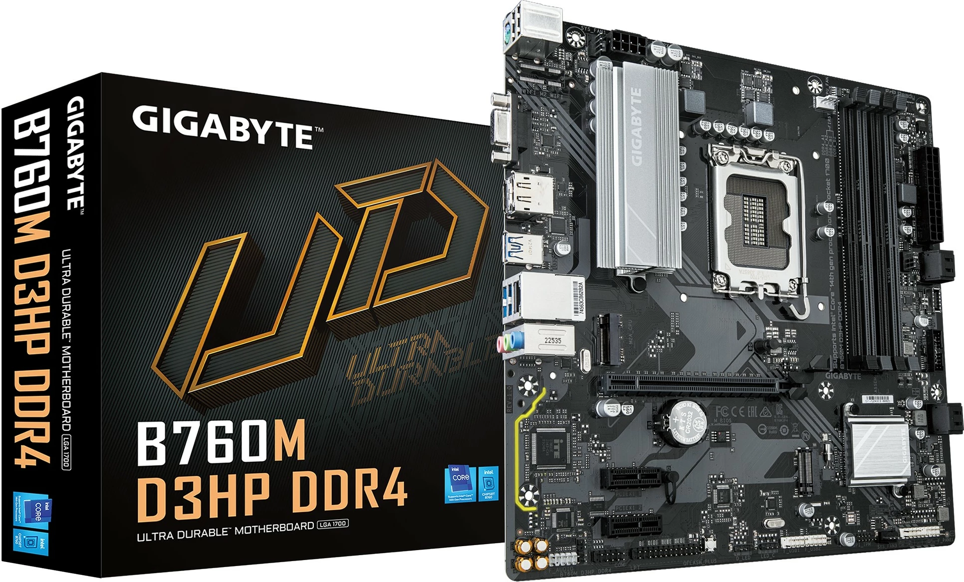 Pllakë amë Gigabyte B760M D3HP DDR4, Socket LGA 1700, DDR4, micro ATX, e zezë