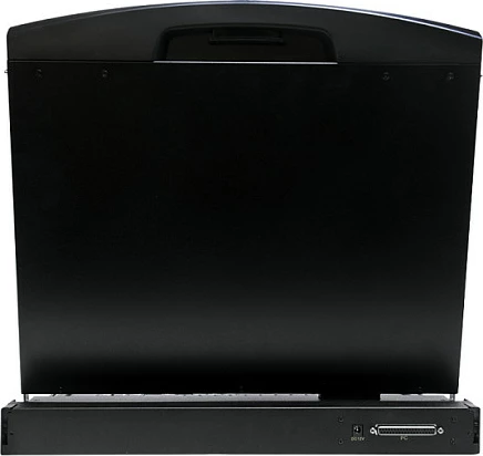 Konsolë KVM LogiLink, ekran LCD 19", VGA, tastierë US, ngjyrë e zezë