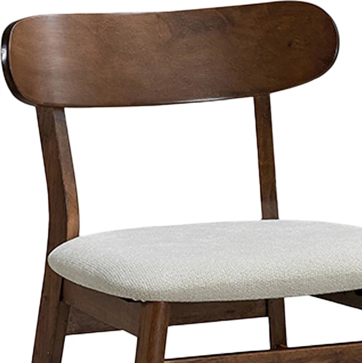 Karrige Cairo prej druri kauçuku, ngjyrë arre-ecru, set 2 copë, 47x47x76cm