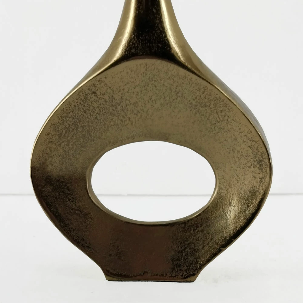 Vazo ovale ADEL, alumin, ngjyrë ari, 22x5x28cm