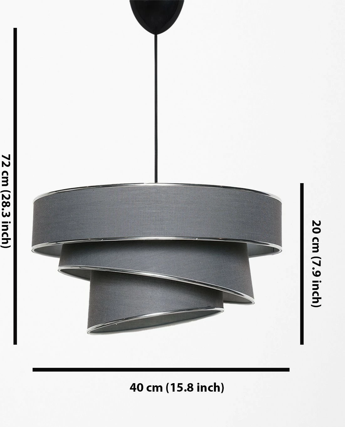 Llambë tavani Opviq Couper, anthracite, argjend - 4