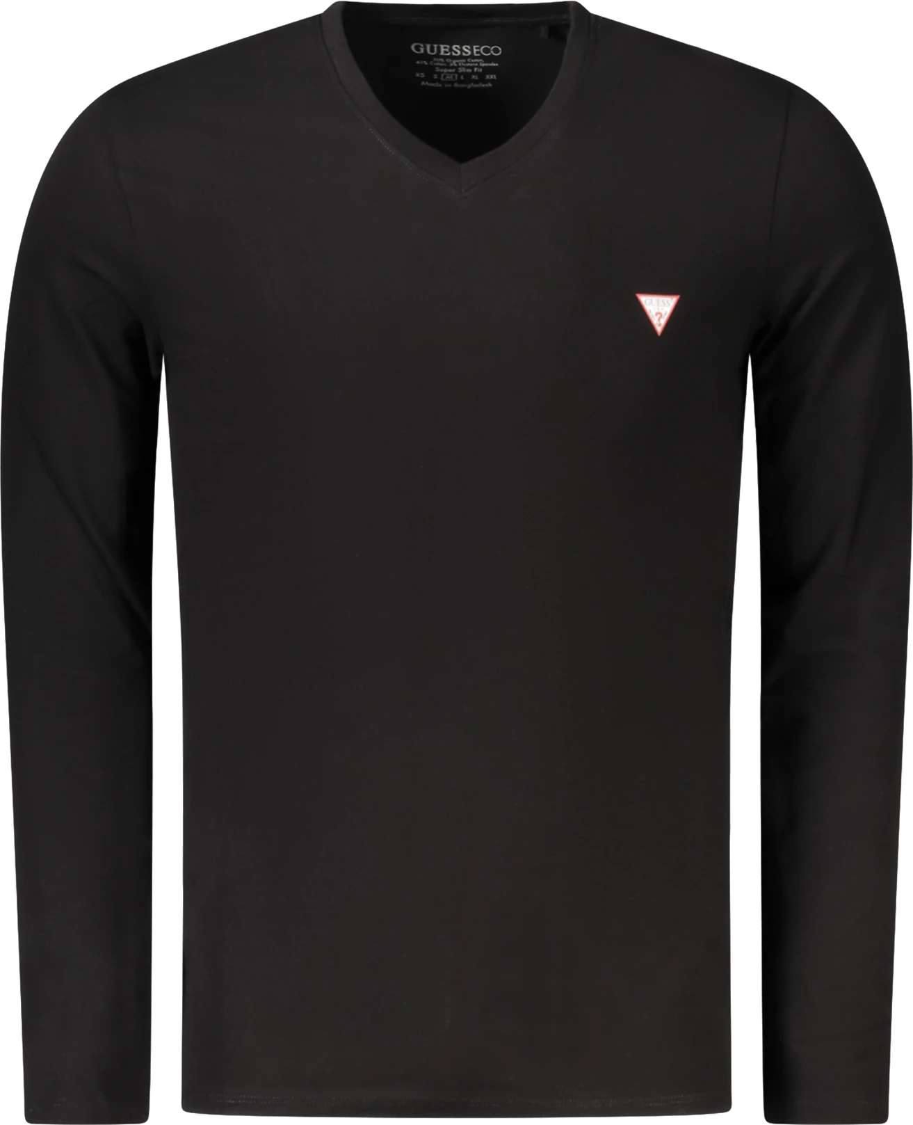 Maicë me mëngë të gjata GUESS JEANS për meshkuj, e zezë