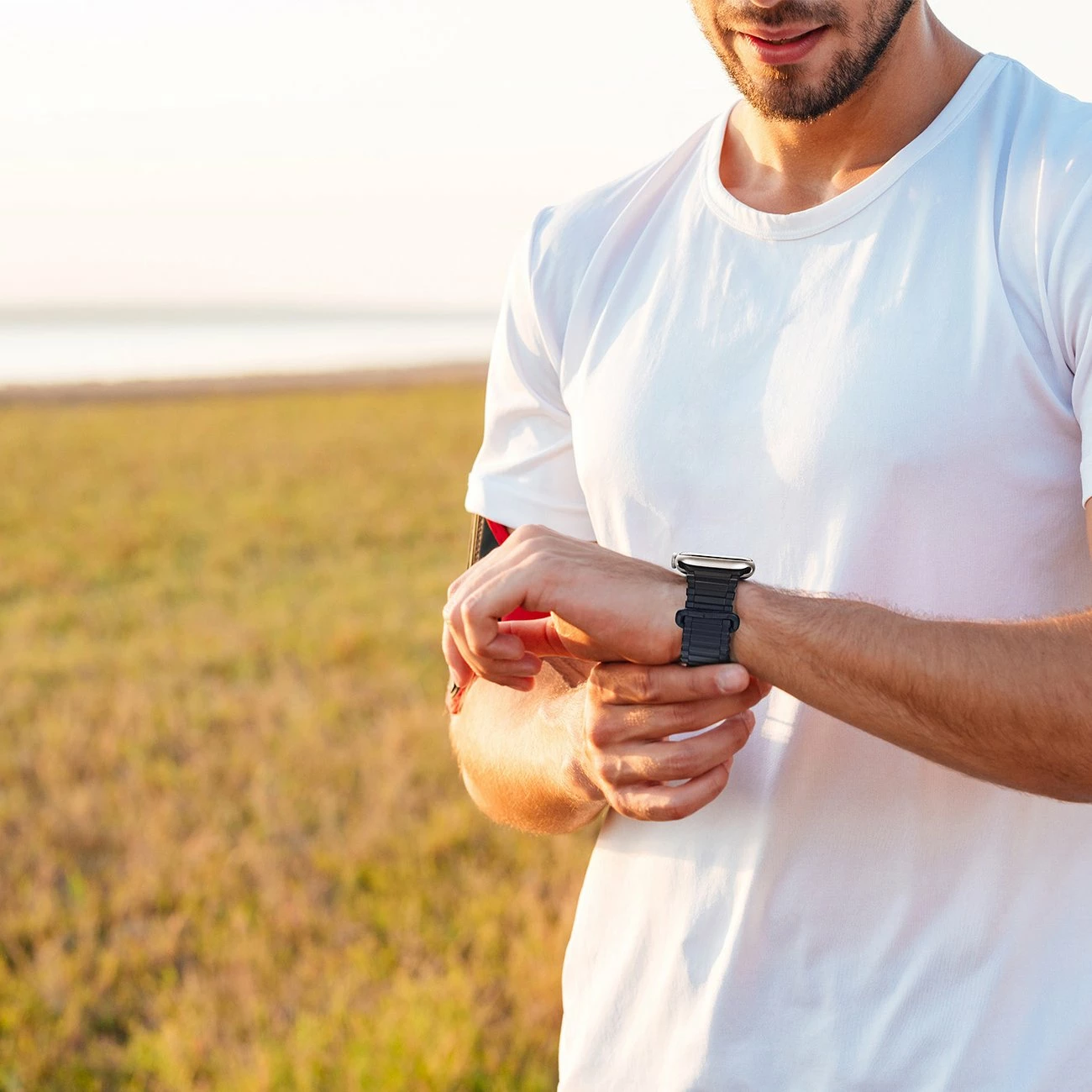 Rrip magnetik për Apple Watch Dux Ducis Armor Version, silikon, 42/44/45/49mm, Kaltër