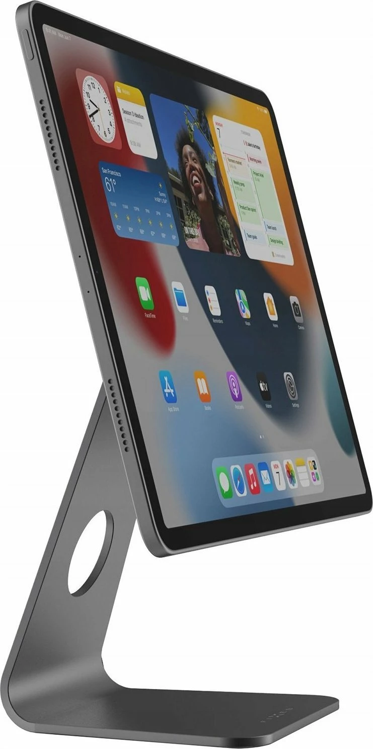 Mbajtës magnetik Fixed Frame për iPad Pro 12.9\", alumin, rregullim këndi, gri e errët
