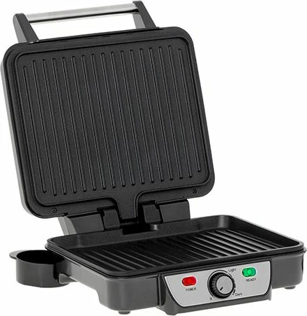 Grill kontakt elektrik MESKO MS3050, 2500 W, pllaka 28×23 cm, me spatul, argjend/zezë