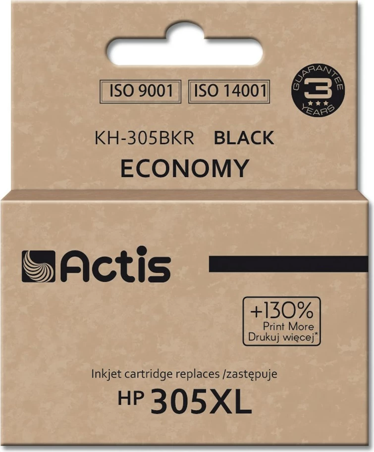 Bojë zëvendësese Actis KH-305BKR ink për HP 305XL 3YM62AE, 20ml, e zezë
