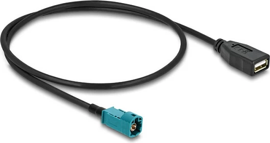 Kabëll adapter DeLOCK HSD Z në USB 2.0 Type-A (femër), 0.5 m, zi/blu