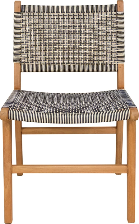 Karrige Darien, skelet dru tik, ngjyrë natyrale dhe litar PE krem-e-zi, 52x62x86cm