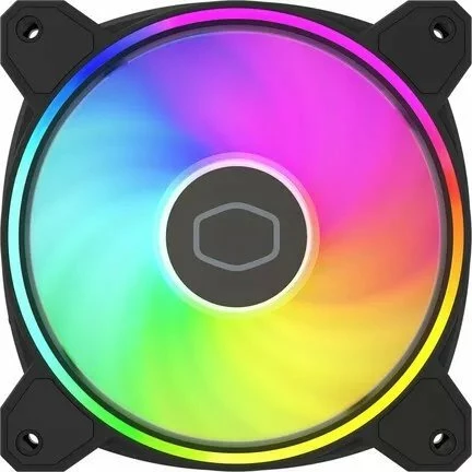 Ventilator PC Cooler Master MasterFan MF120 Halo 2 120mm ARGB 4-pin PWM, i zi, 1 copë