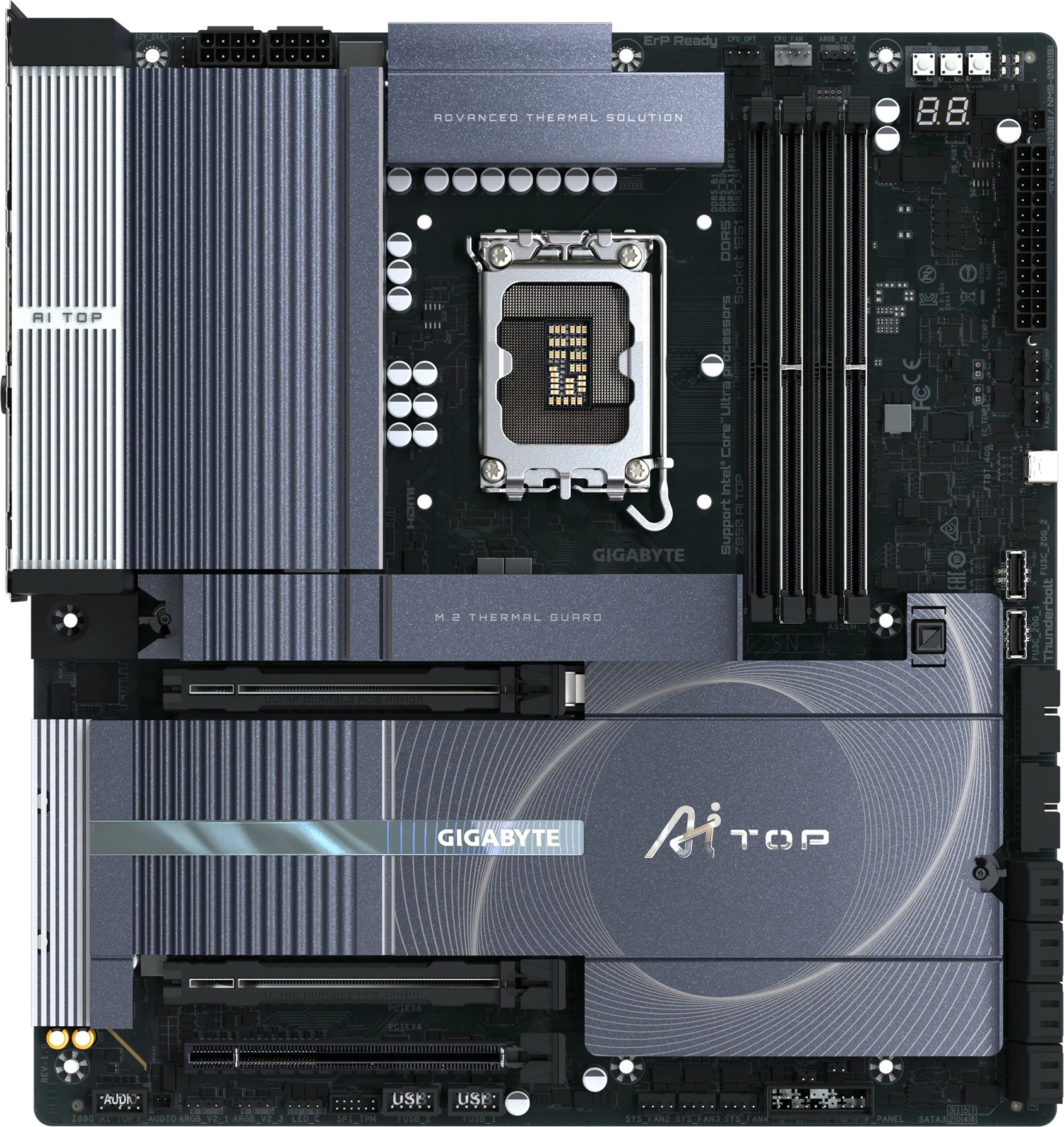 Pllakë amë Gigabyte Z890 AI TOP, Intel, gri