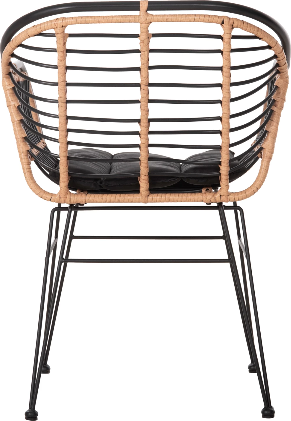 Karrige për jashtë ALLEGRA FH5663.11, kornizë metalike-P.E.RATTAN, ngjyrë bezhë dhe e zezë, 58x59x81H cm