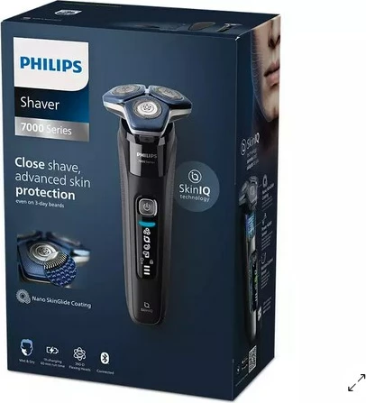 Makinë rroje Philips Series 7000 S7886/35 Wet & Dry, e zezë, me këllëf udhëtimi