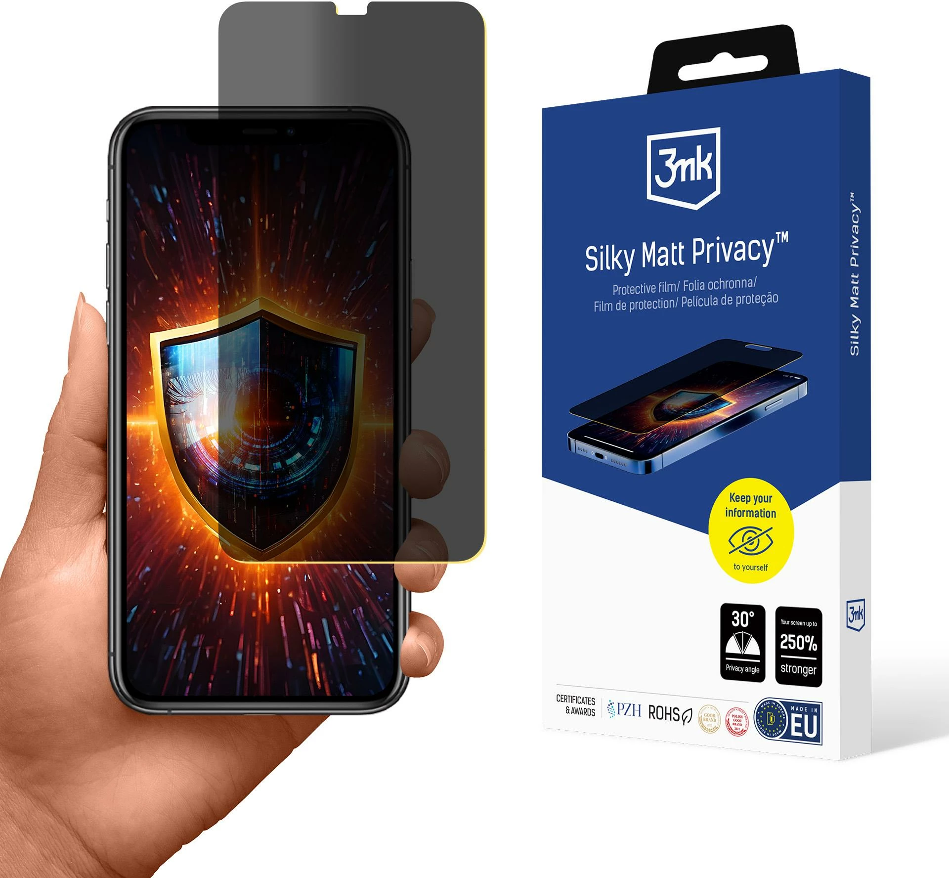 Mbështjellës privatësie 3mk Silky Matt Privacy për iPhone XS Max, Mat
