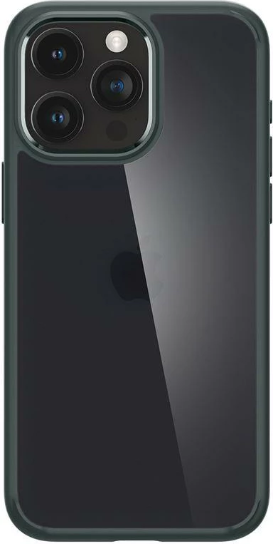 Mbështjellës Spigen Ultra Hybrid për iPhone 15 Pro, Gjelbër e errët