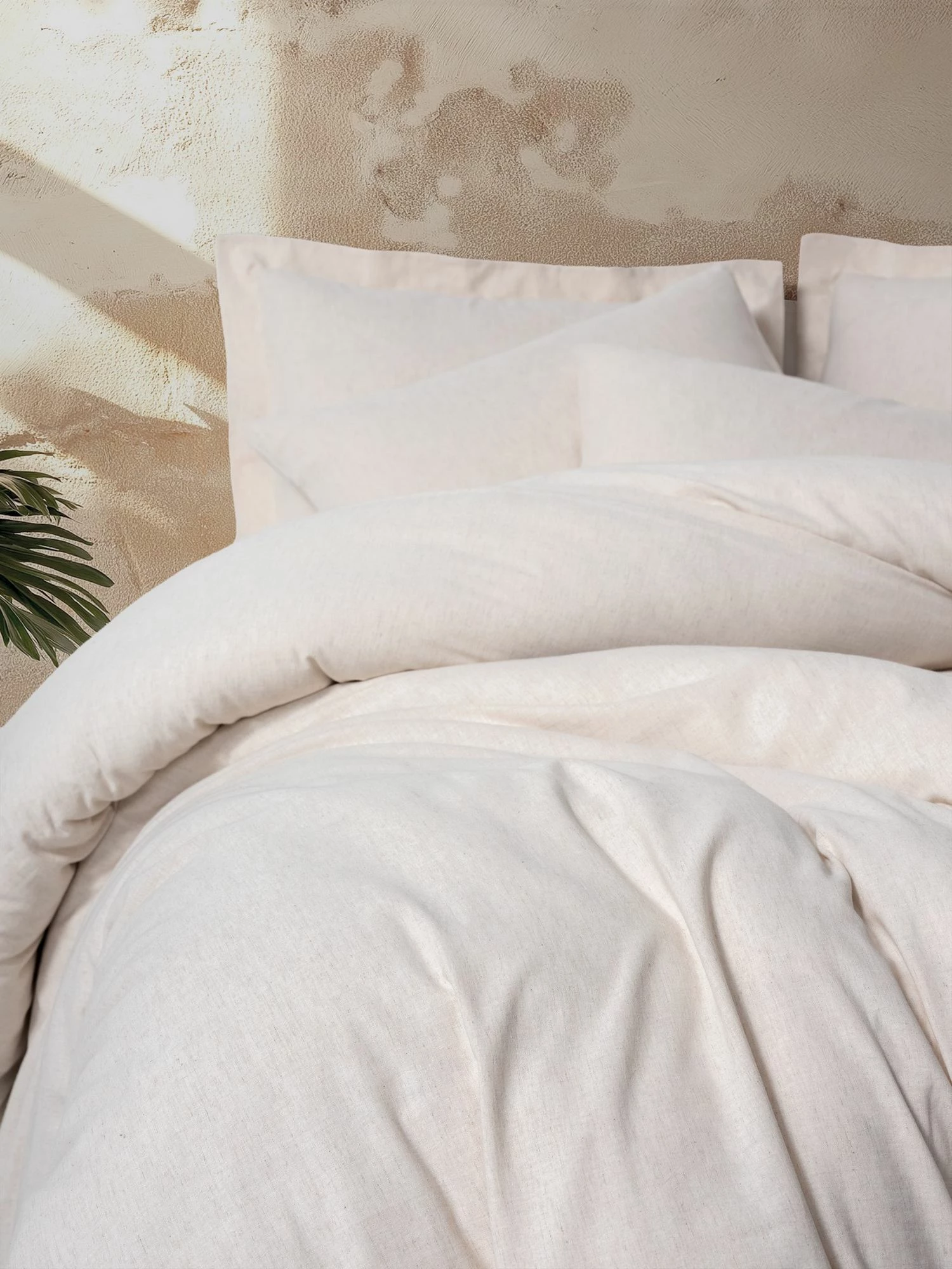 Set mbulesë për jorgan dopio, L'essentiel, Basic, bezhë